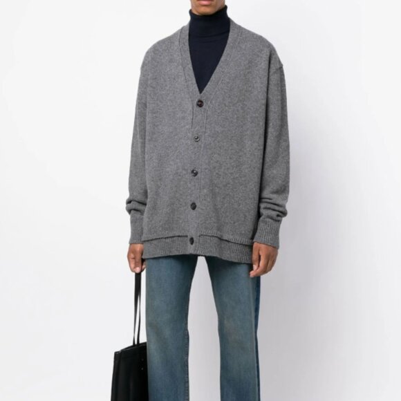 BNWT AW24 MAISON MARGIELA V NECK ELBOW PATCH CARDIGAN L & XL - Picture 1 of 16